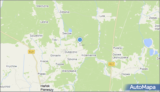 mapa Kolonia Dubeczno, Kolonia Dubeczno na mapie Targeo